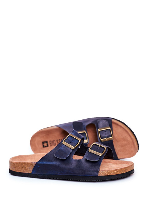 Classic Men's Slides With Buckles Big Star Dark Navy Blue DD174604