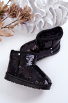 Children's Insulated Snow Boots With Sequins Black Shard