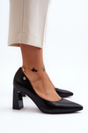 Black Eco Leather Pumps Giseleni