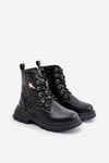 Warm Children Boots With Zip Made Of Eco Leather Black Liotira