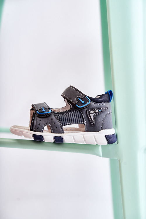 Comfortable Children's Sandals Dark Grey Samell