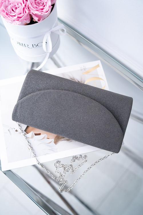 Women's Glitter Purse Graphite Clutch Bag