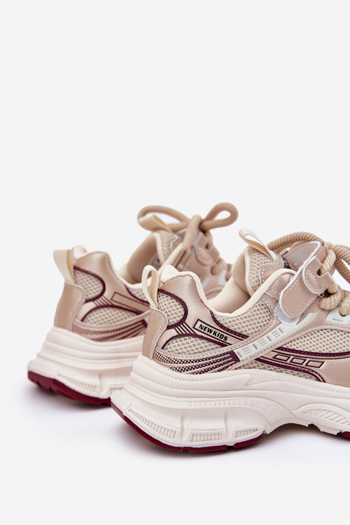 Dziecięce Sneakersy Na Grubej Podeszwie Złote Xairana