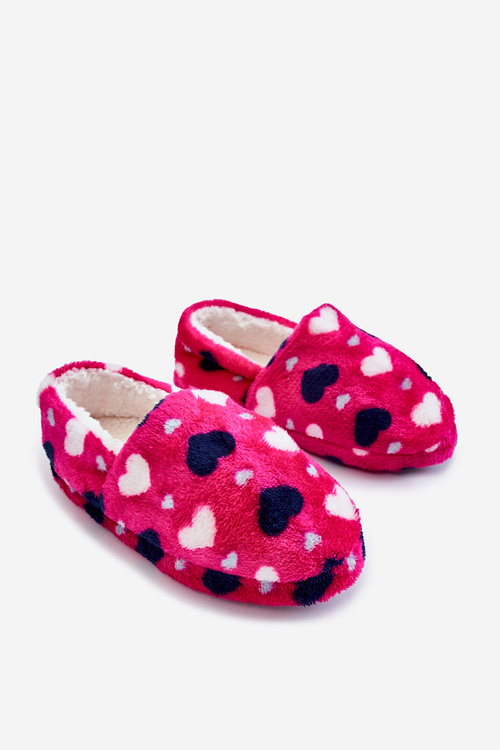 Children's Insulated Slip-On Slippers In The Heart Fuchsia Meyra 