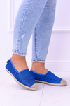 Lu Boo Cornflower Brocade Espadrilles