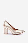 Leather pumps Lewski 3117 gold