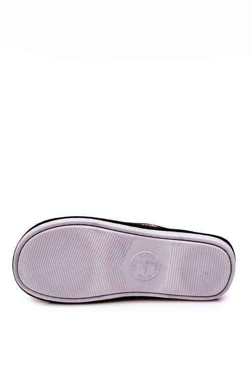 Men's Padded Grille Slippers Black Whisper