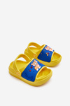 Light Children's Slides Sandals With Animal Motif Yellow Rico 