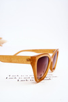 Okulary Przeciwsłoneczne Damskie Napisy M2404 Pomarańczowe
