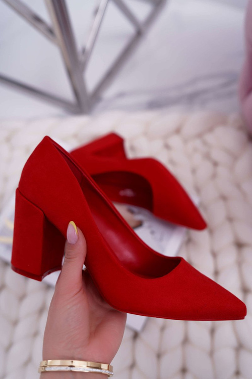 Women's Stiletto Sandals Suede Red Neshka