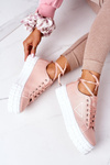 Women's Sneakers On A Platform Pink Big City Life