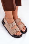 Women's Sandals With Buckles Beige Seladith
