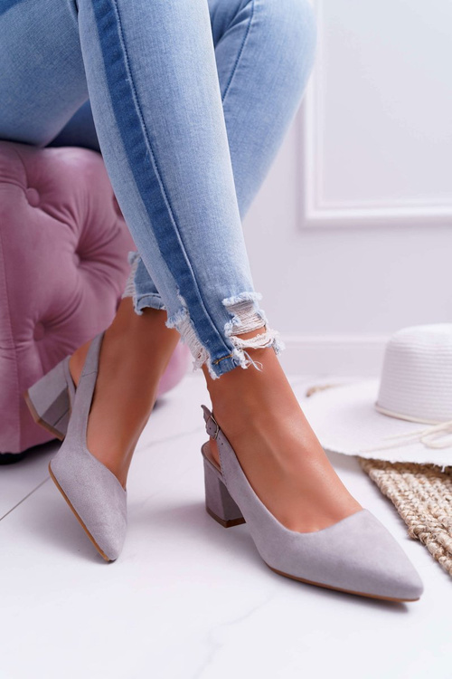 Women's Stiletto pumps Grey Contrail