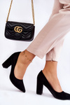 Classic Suede Pumps On A Heel Black Kendra