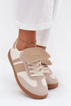 Low Women's Sneakers With Turned Tongue Beige Ardira