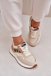 Women's Sports Shoes On Platform Zebra Beige Davinara