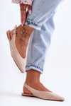 Women's Suede Ballet Flats Beige Kenra