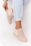 Wedge Sneakers With Sequins Lu Boo Beige 