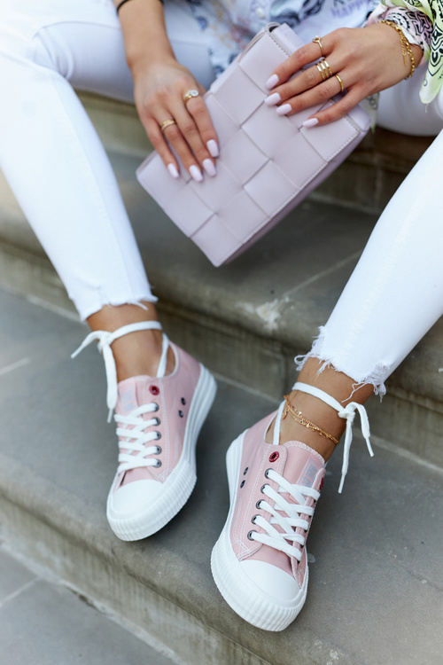 Trampki Damskie Niskie Różowe BIG STAR JJ274385