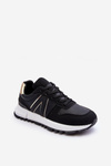 Leather Women's Sports Shoes Black Kabama