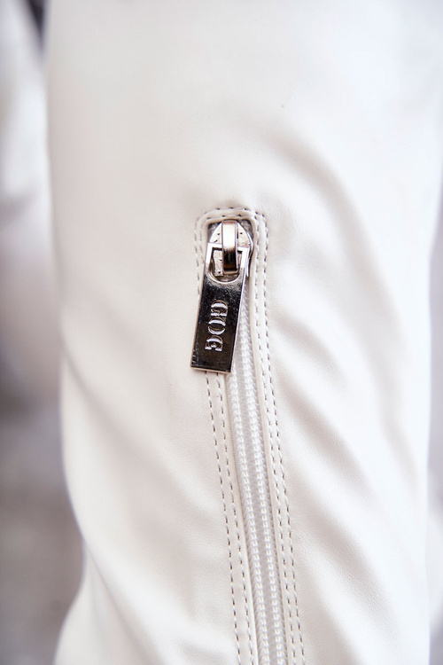 Kozaki Za Kolano Skóra Płaski Obcas Białe GOE KK2N4022