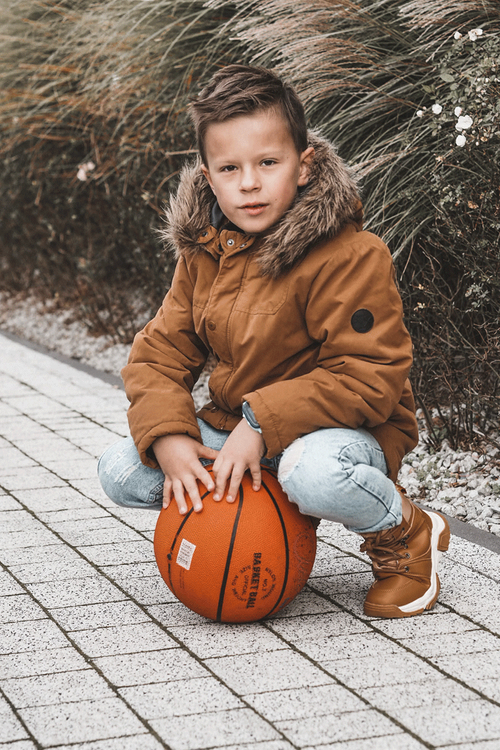 Children's Boots Warm Trappers With Zipper Camel Marvin