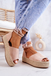 Espadrilles Sandals On The Nude Dolores Platform