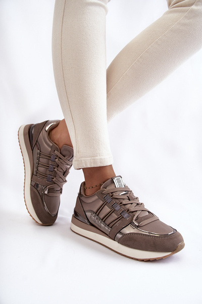 Buty Sportowe Damskie Modne Ciemnoszare Big Star KK274112