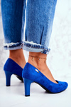 Women's Sergio Leone Suede Indigo pumps Orsola