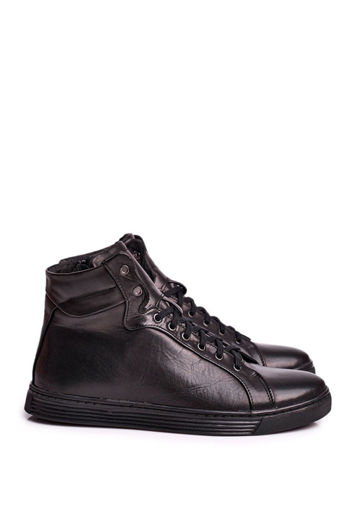 Men's sneakers leather shoes KENT black Chris