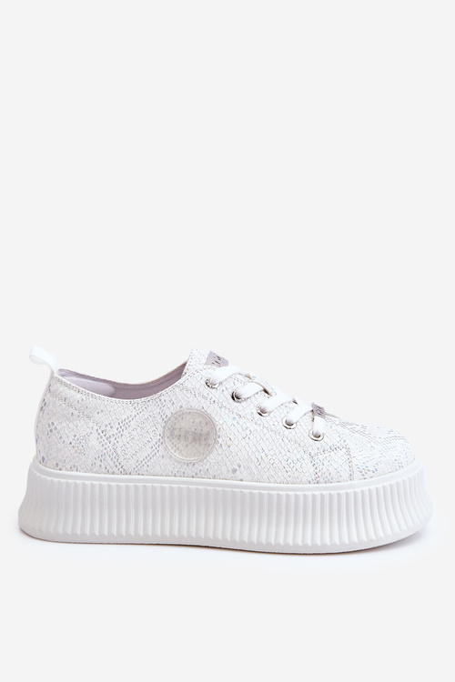 Sneakersy Buty Sportowe Damskie Białe GOE JJ2N4126