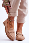 Comfortable Suede Women's Loafers Dark beige Lucca