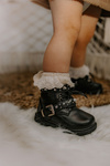 Children's Boots Warm With Fur Black Flossie