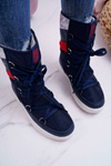 Women's Fleece Warmed Snow Boots Big Star Navy Blue EE274657