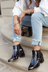 Women's Boots On Heel Sergio Leone Lacquered Black BT621