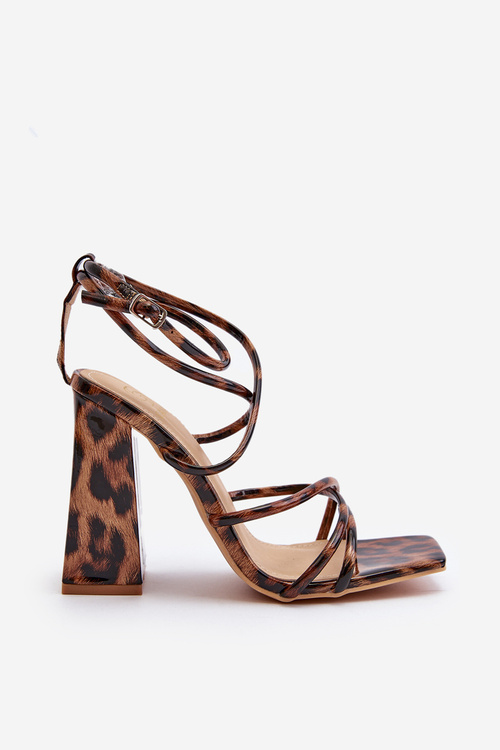 Stylish High Heel Sandals Brown Josette