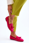 Suede Classic Fringed Loafers Fuchsia Averil