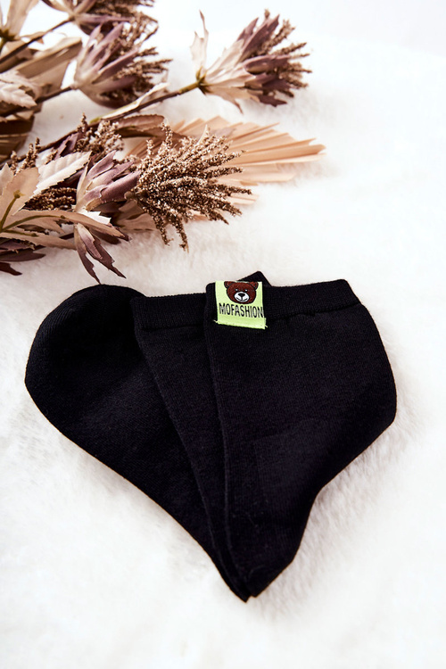 Kids' socks with teddy bear Black