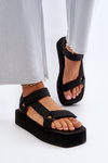 Women's Black Platform Sandals Edireda