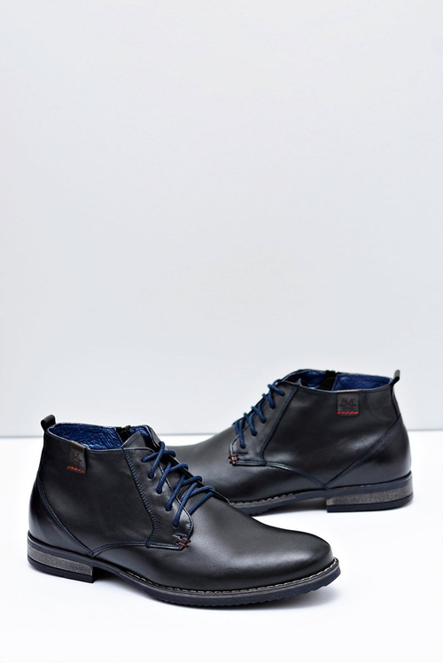 Men's Black Leather Boots Nikopol 672