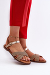 Women's Flat Sandals S.Barski MY923 Brown