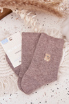 Warm Women's Socks With Wool Bear Darkbeige