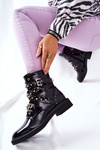 Strapless Lacquered Boots Black Lorist