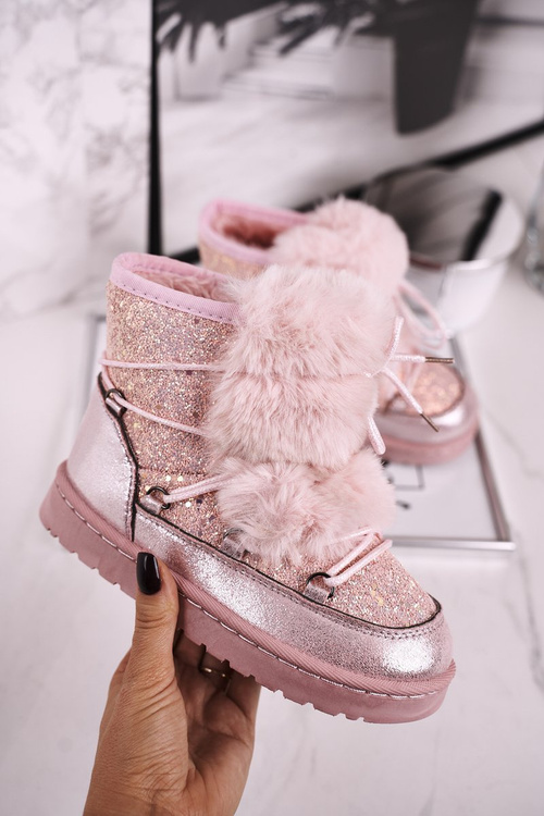 Children's Snow Boots With Fur Pink Minnie Mouse