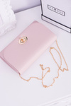 Pink Women's Clutch Bag Gold Plated Hardware