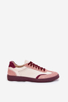 Damskie Sneakersy Niskie Skóra Naturalna Różowe Zazoo N1202