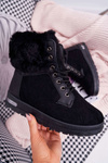 Women's High Boots with Fleece Black Glamiso