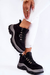 Buty Trekkingowe Trapery Damskie Memory Foam Czarne Big Star KK274364 
