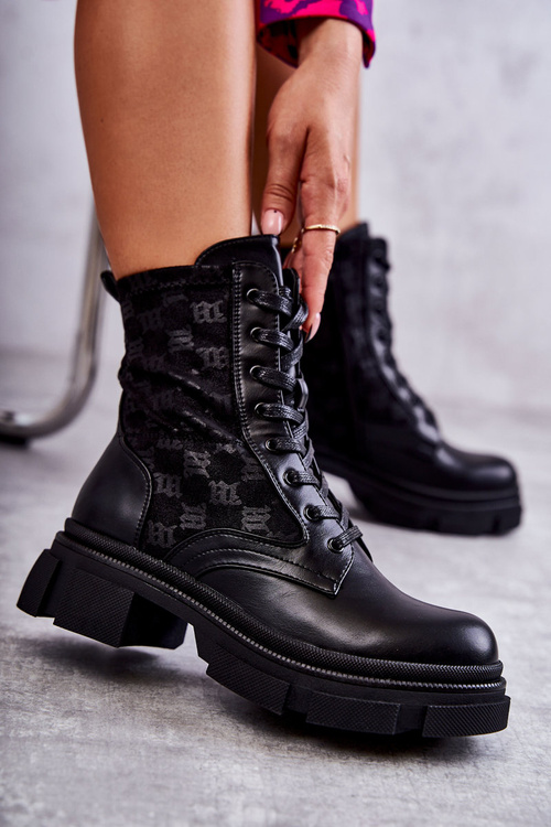 High Women's Boots Tied Black Verlon