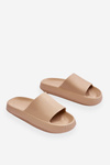Fashionable Light Flip Flops On A Massive Sole Beige Rebel